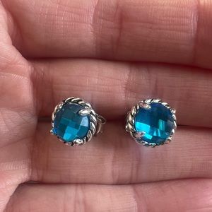 David Yurman Blue Topaz Earrings